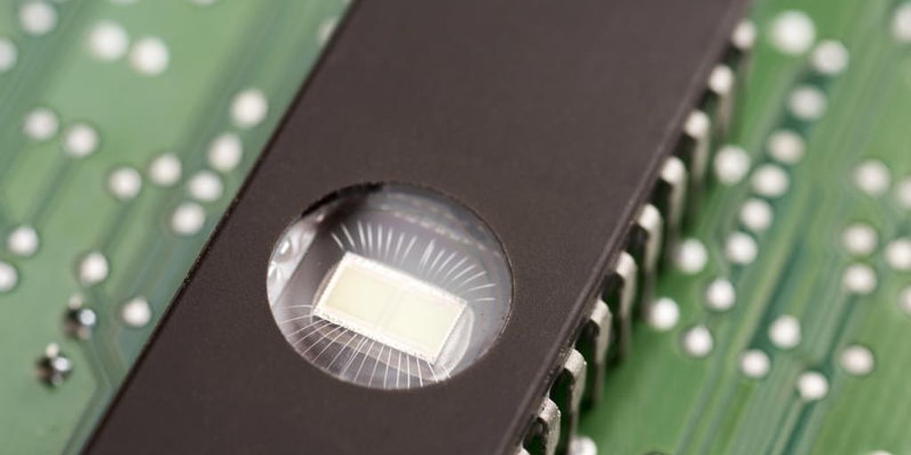 semiconductor chip close-up illustration