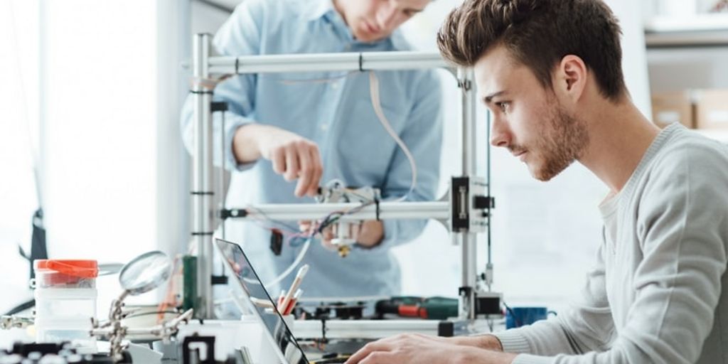 engineers testing product in laboratory