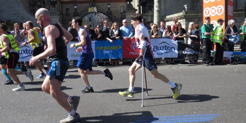 person overcoming obstacle in a challenging environment